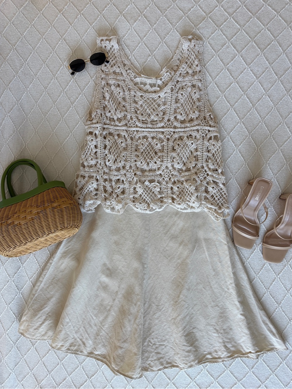 100% Linen Midi Skirt Natural Fiber Skirt - Picture 2 of 6